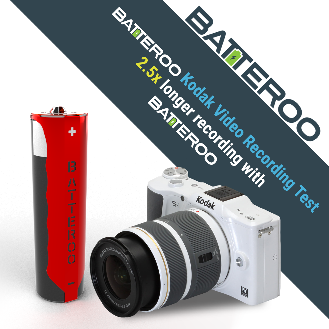 Batteroo Test with Kodak Camera (2.3x Battery Life Extension)